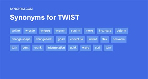 twisted synonym|5 letter word for twists.